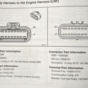 X161 Body Harness To The Engine Harness LNF