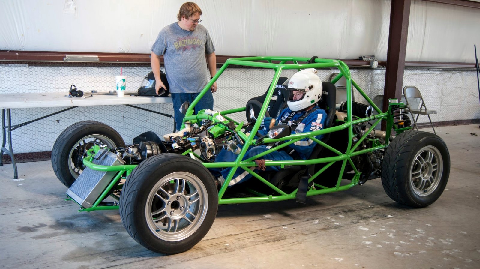 In the garage at Eagle's Canyon